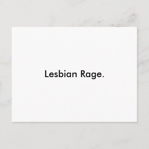 Lesbian Rage Postcard