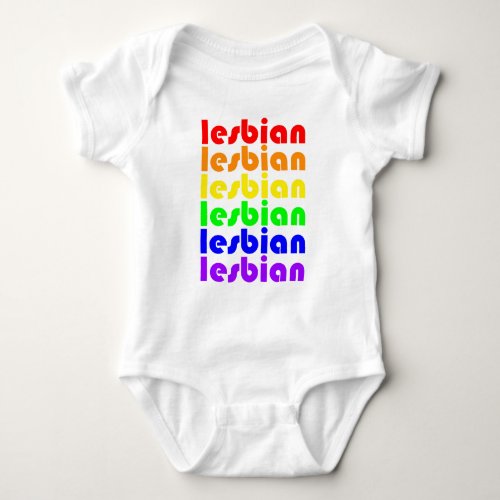 Lesbian Rainbow Baby Bodysuit