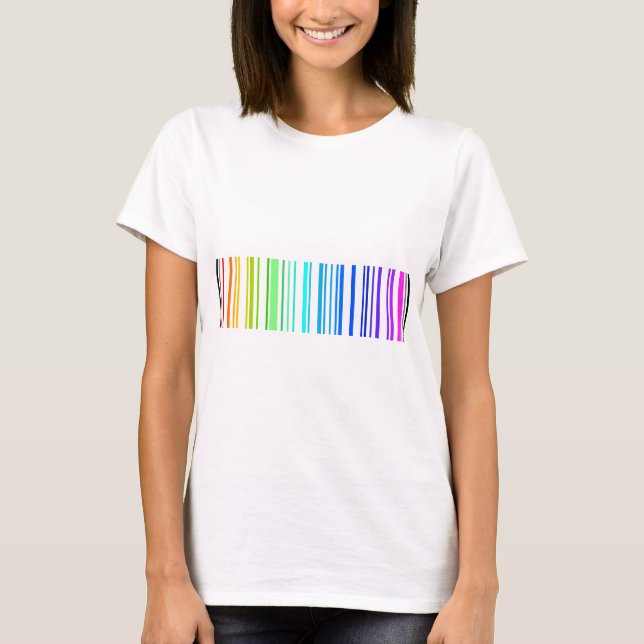 Lesbian Rainbow Barcode T-Shirt (Front)