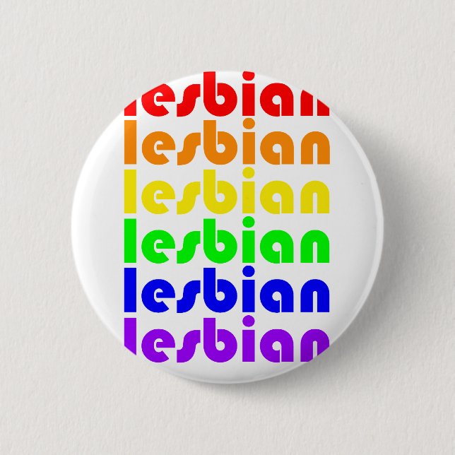 Lesbian Rainbow Button (Front)