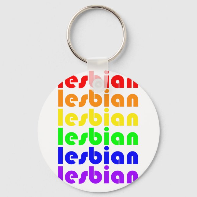 Lesbian Rainbow Keychain (Front)