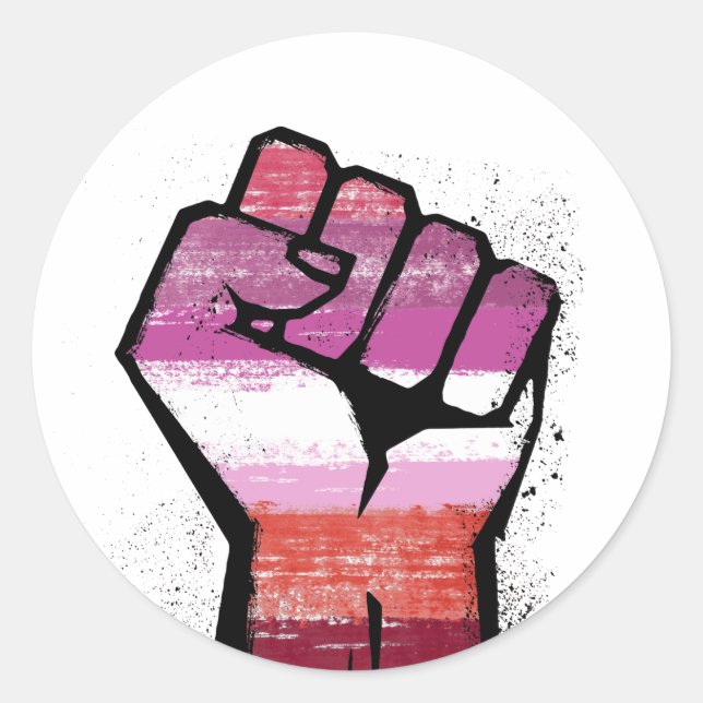 Lesbian Resistance Classic Round Sticker (Front)