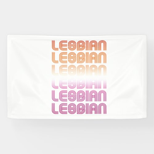 Lesbian Retro Pattern Design Banner