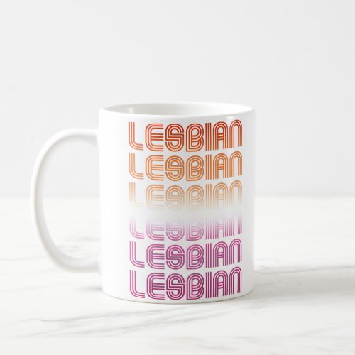 Lesbian Retro Pattern Design Coffee Mug