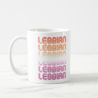 Lesbian Retro Pattern Design Coffee Mug