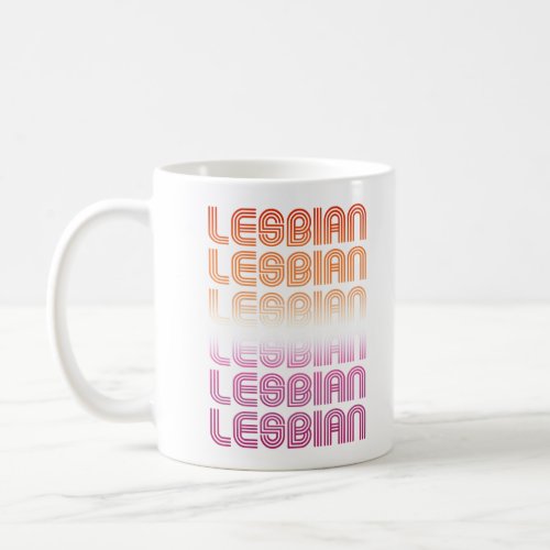 Lesbian Retro Pattern Design Coffee Mug