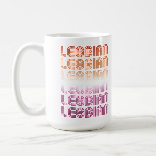 Lesbian Retro Pattern Design Coffee Mug