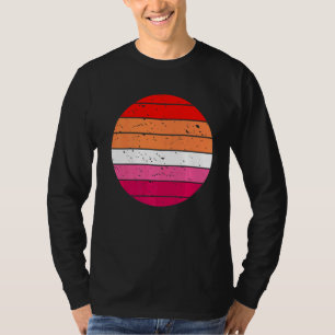 Lesbian Retro Sunset Gay And Lesbian Pride Lgbt Ga T-Shirt