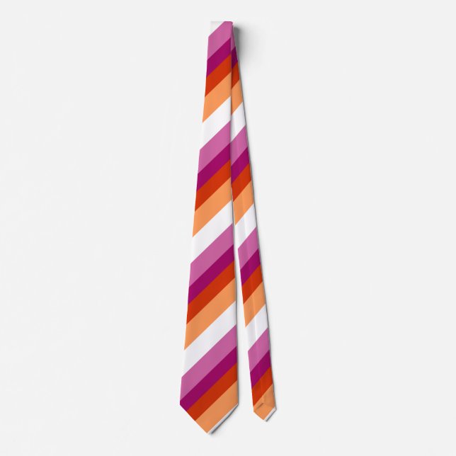 Lesbian Stripes | Lesbian Pride  Neck Tie (Front)