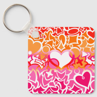 Lesbian Sunset Pride Squiggle Keychain