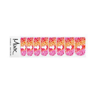 Lesbian Sunset Pride Squiggle Minx Nail Art