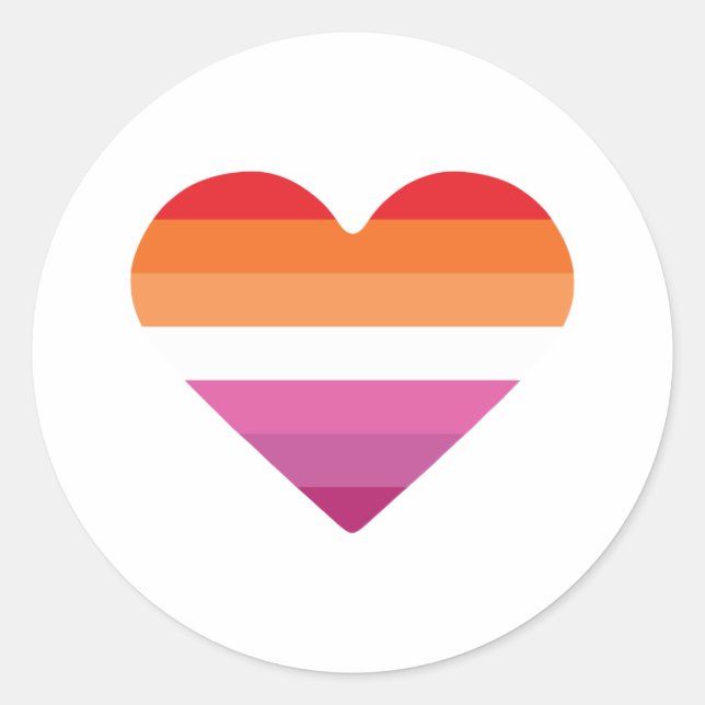 Lesbian Sunset Sunset Classic Round Sticker (Front)