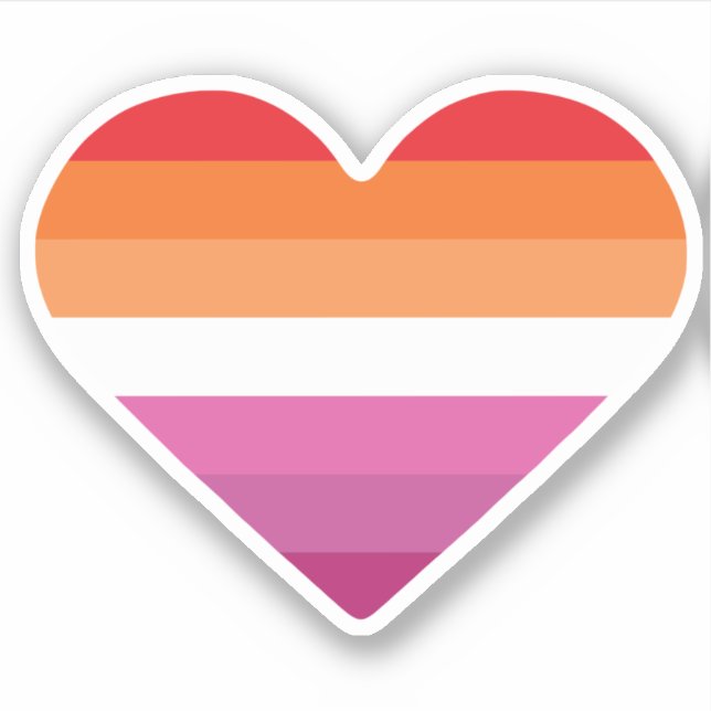 Lesbian Sunset Sunset Sticker (Front)