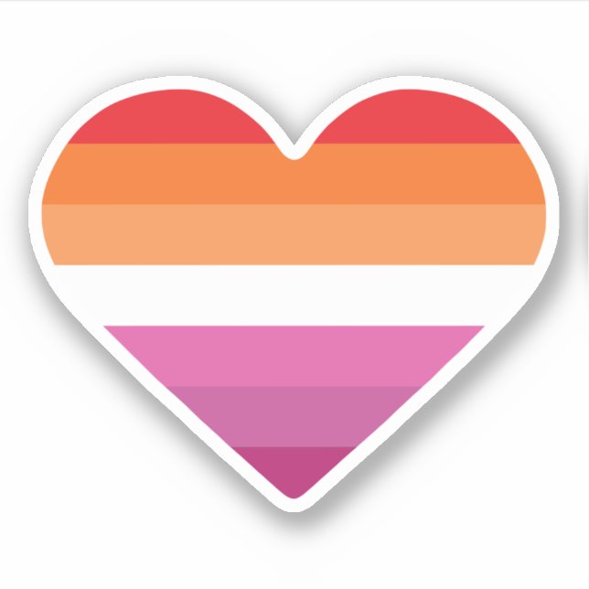 Lesbian Sunset Sunset Sticker (Front)