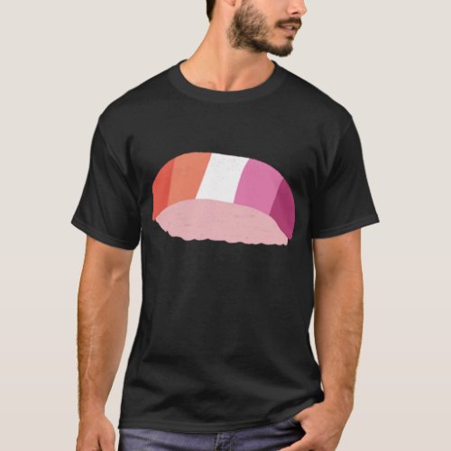 Lesbian Sushi LGBTQ Gay Pride Flag Japanese Kawaii T_Shirt