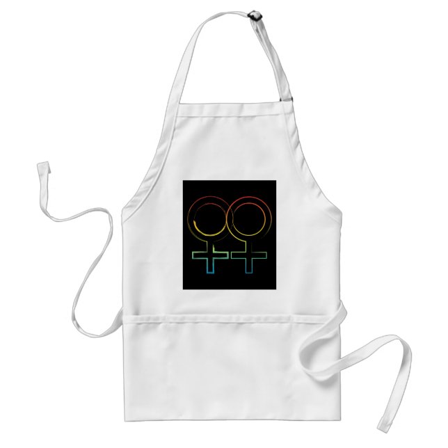 lesbian symbol adult apron (Front)