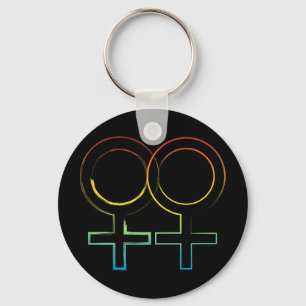 lesbian symbol keychain