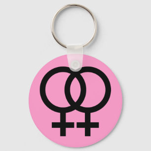 lesbian symbol keychain