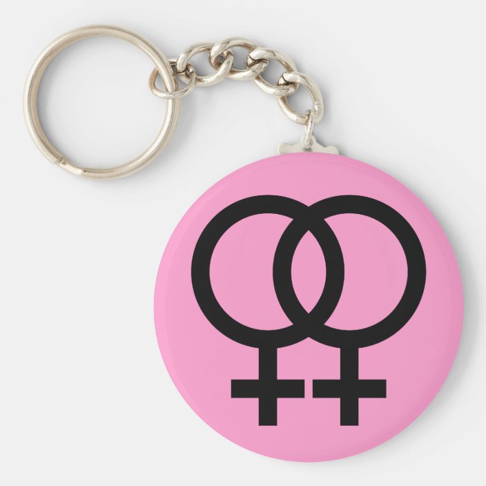 Lesbian Symbol Keychain