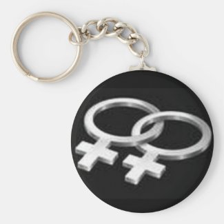 Lesbian symbol keychain