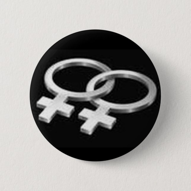 Lesbian Symbols Pinback Button (Front)