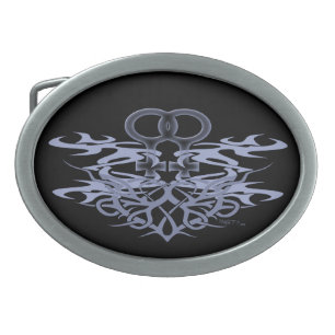 Lesbian Tribal Heart Buckles Oval Belt Buckle