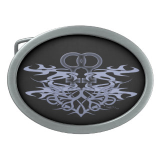 Lesbian Tribal Heart Buckles Oval Belt Buckle