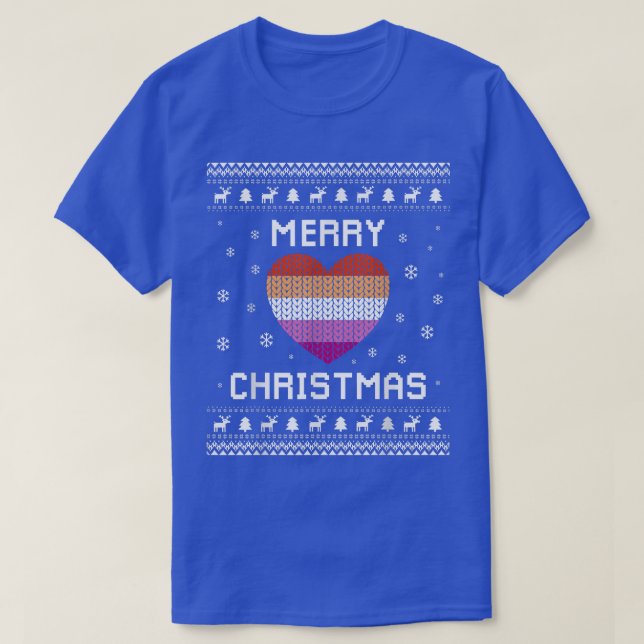 Lesbian Ugly Christmas Sweater Gay Women Holiday 2 (Design Front)