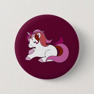 Lesbian unicorn button