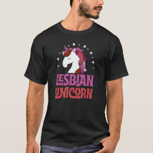 Lesbian Unicorn Girly Cute Majestic Magical Gay Lg T-Shirt