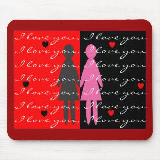 Lesbian Valentine cards and gifts Mouse Pad