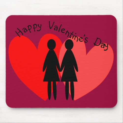 Lesbian Valentine Cards  Gifts Mouse Pad