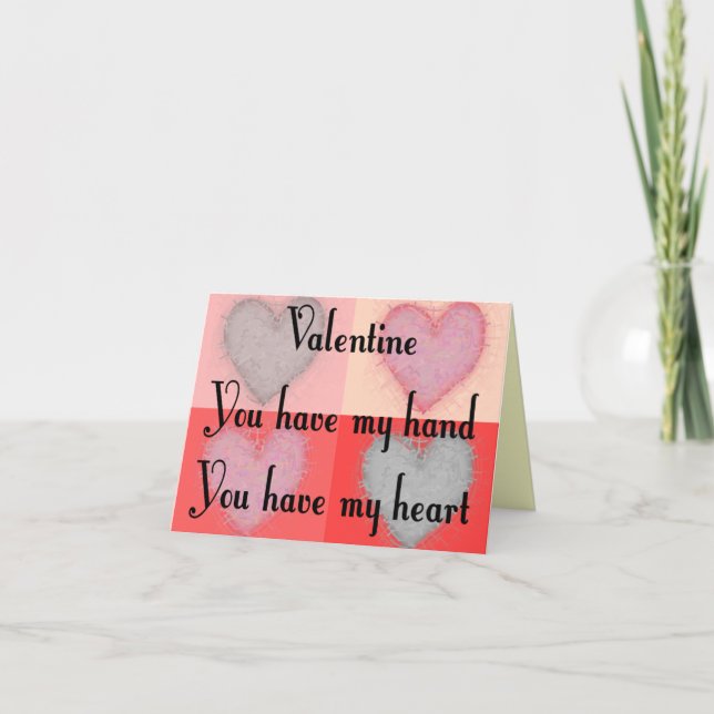 Lesbian Valentine Gifts "You Have My Heart" Holiday Card (Front)