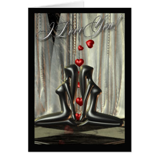 Lesbian Valentine's Day Card Modern Art Sculpture