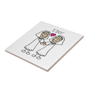 Lesbian Wedding Bridal Tile