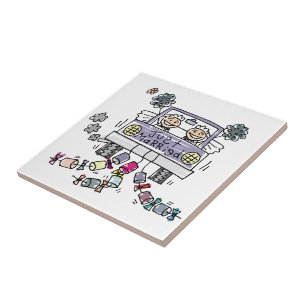 Lesbian Wedding Brides Ceramic Tile