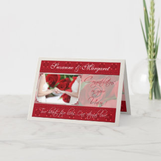 Lesbian Wedding Congratulations Personalized Card