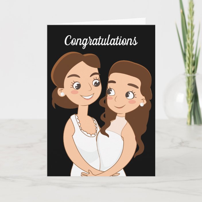 Lesbian Wedding Congratulations Women In Love Card