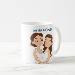 Lesbian Wedding Custom Couple Coffee Mug