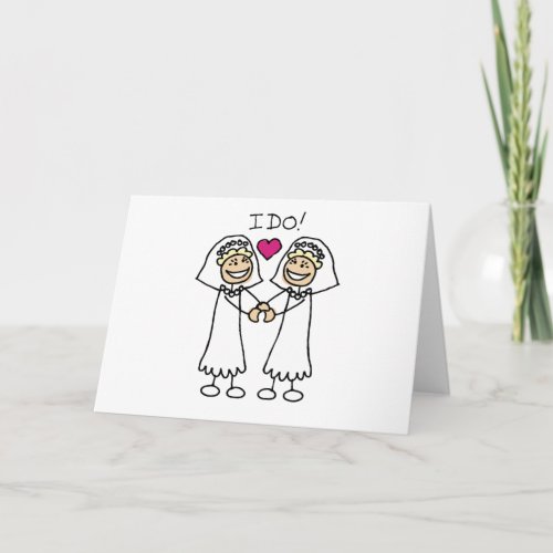 Lesbian Wedding Day Card