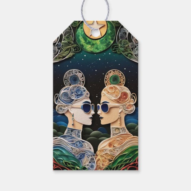 Lesbian Wedding Favor Gift Tags (Front)