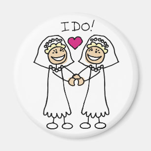 Lesbian Wedding Favors Magnet