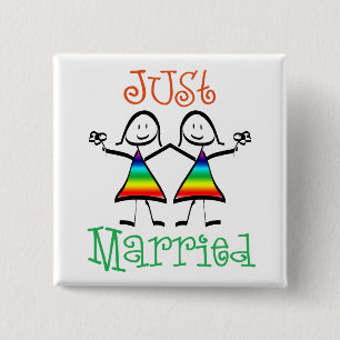 Lesbian Wedding Favors Pinback Button