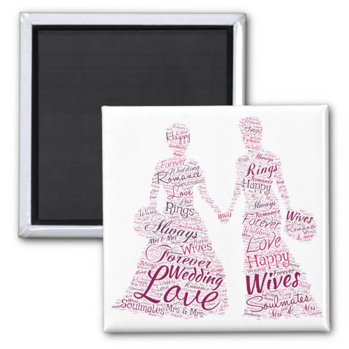 Lesbian Wedding Gay Marriage Magnet