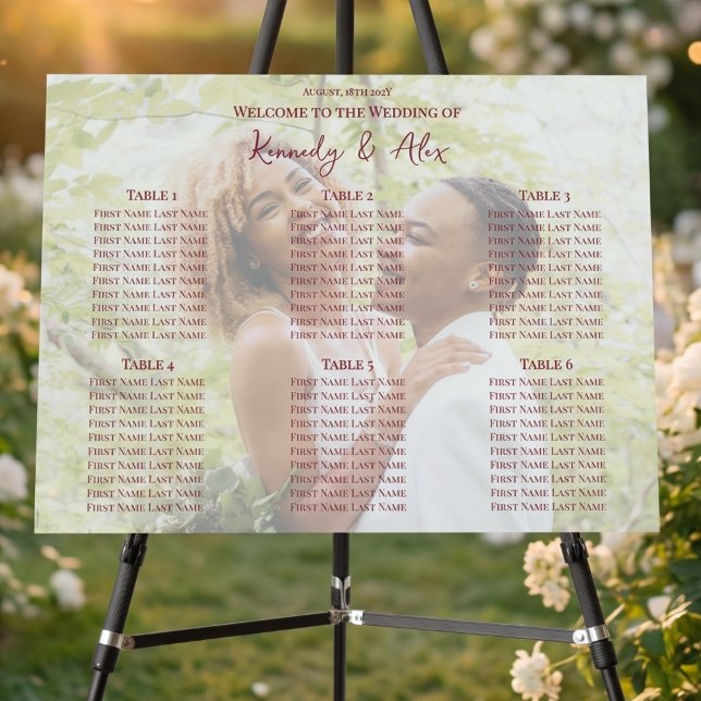 Lesbian Wedding Photo Two Brides Seating Chart Foam Board (Creator Uploaded)