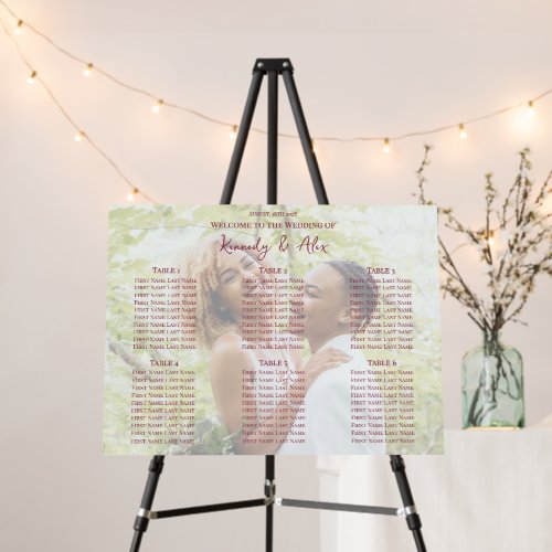 Lesbian Wedding Photo Two Brides Seating Chart Foam Board