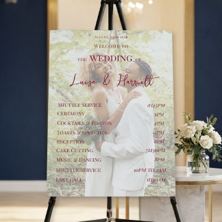 Lesbian Wedding Photo Two Brides Welcome Program Foam Board