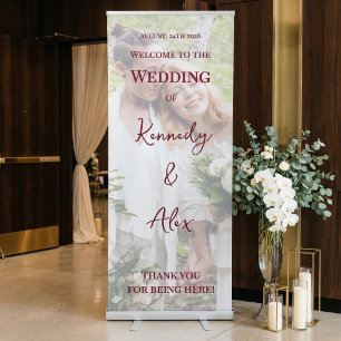 Lesbian Wedding Photo Two Brides Welcome Retractable Banner