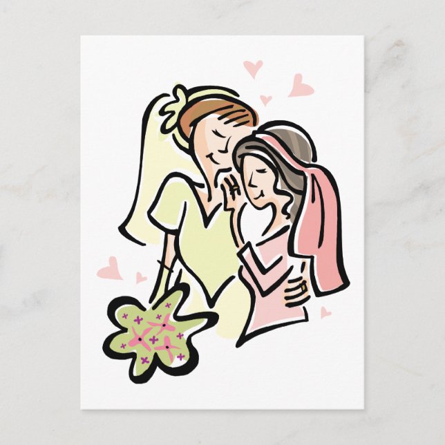 Lesbian Wedding Postcard (Front)