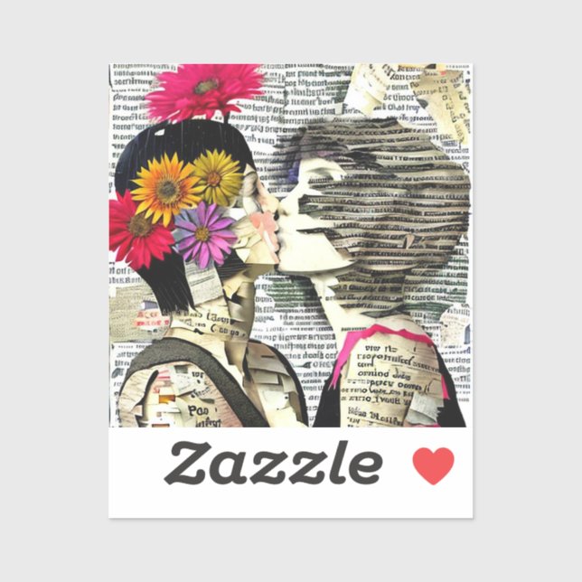 Lesbian Women in Love | Pride Kiss Sticker (Sheet)